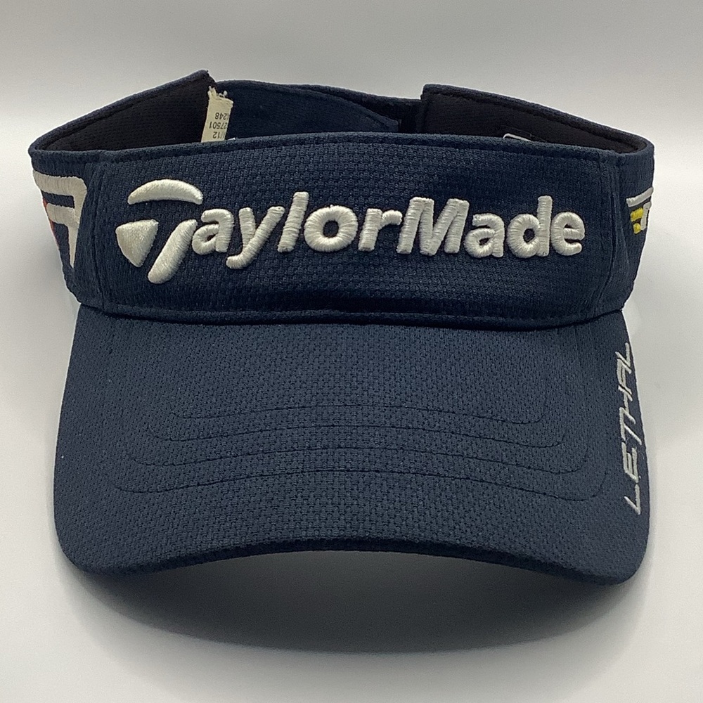 TaylorMade Visor Hat Cap Men Black  Adjustable Strap RBZ Lethal R1 Embroidery